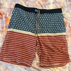 Men’s Patriotic Swim Trunks Swim Shorts Board Shorts